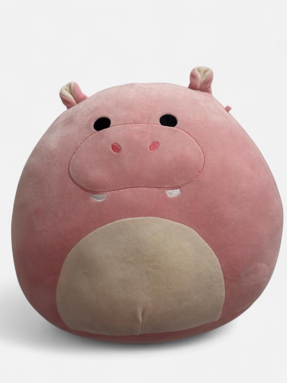 Squishmallows Pink Hippo Plush with Cream Belly